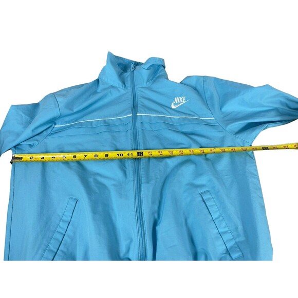 VTG Y2K 90s Nike Baby Blue Lightweight Full Zip Track Activewear Jacket XL - Picture 10 of 13